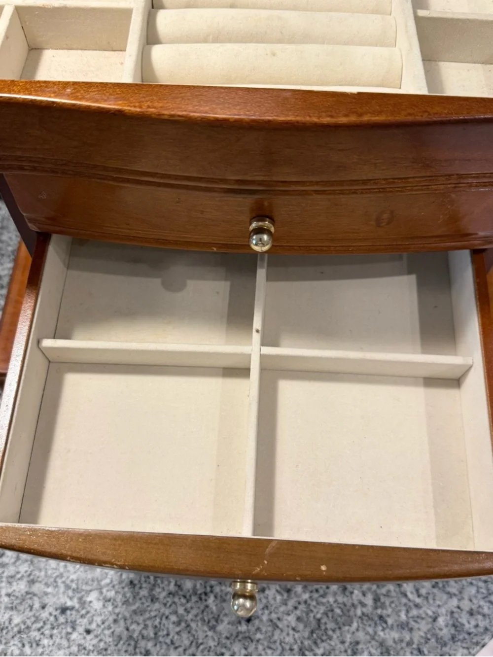 VTG Melin Wooden Jewelry Armoire Box Large Vanity Organizer 14